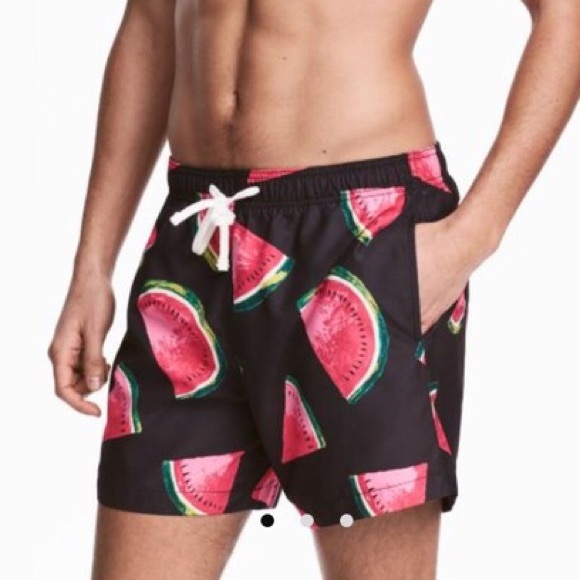 mens watermelon swim trunks